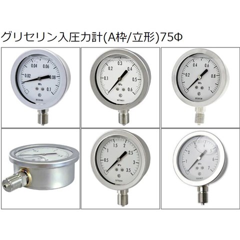 NKS长野计器全钢耐震压力表	GV51-133-10.0MPa	0～10 		