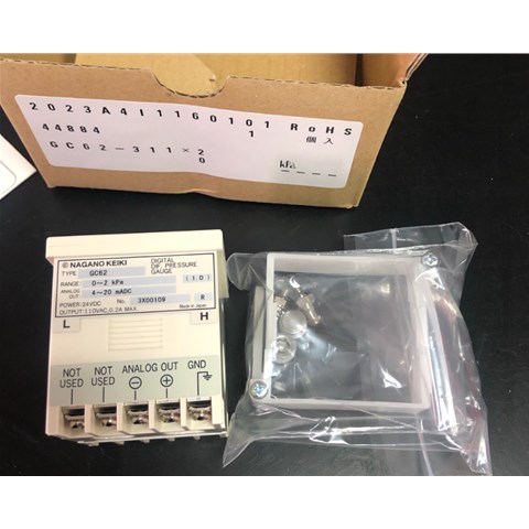 长野计器NAGANOKEIKI数显微差压表    GC63-131-A9 -25～25Pa    GC63-331-R7 0~1kPa