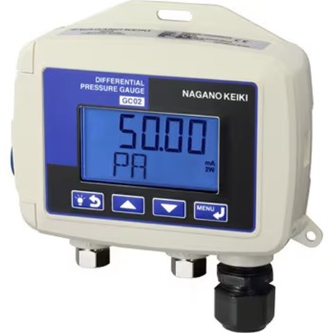 NAGANOKEIKI长野计器数显微差压表    GC02-201-D4911 ±200Pa    GC02-201-D4911 ±200Pa