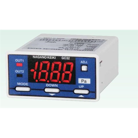 NAGANOKEIKI长野计器数显微差压表    GC32-321-E8N31 -500~500Pa    -500～500Pa    4～20mA DC