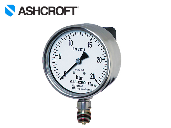 美国雅斯科ASHCROFT 带远传信号输出全不锈钢弹簧管压力表