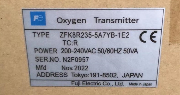 富士FUJI氧化锆检查器ZFK8R235-57YB-1E2   富士FUJI氧化锆检查器ZFK8R235-57YB-1E2