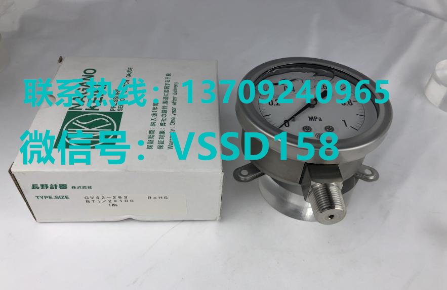 长野NKS压力表GV42-263  0-1MPA
