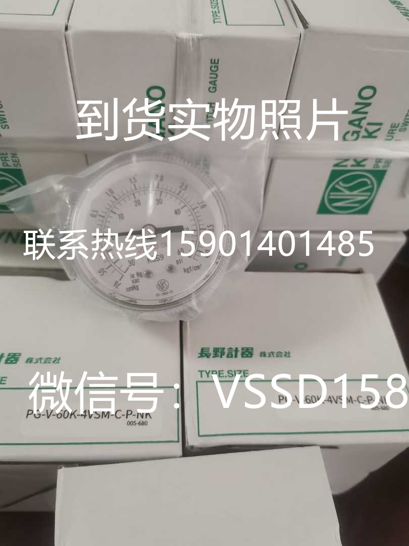 NKS长野特气压力表PG-V-60K-4VSM-C-P-NK   -30inhg-60psi  压力表PG-V-3000K-4VSM-C-P-NK 半导体VCR (4)