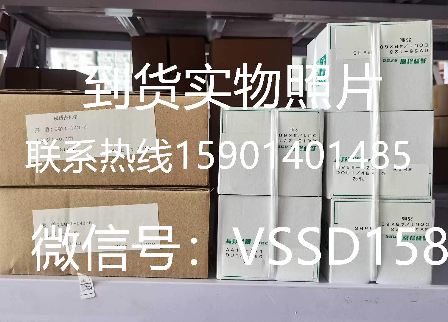 压力开关 CQ21-143-2A0700XXXXX1（-0.1-0MPa  带成绩单） NKS长野计器压力表：GV55-123-4000000XXXX0（0~25MPA)