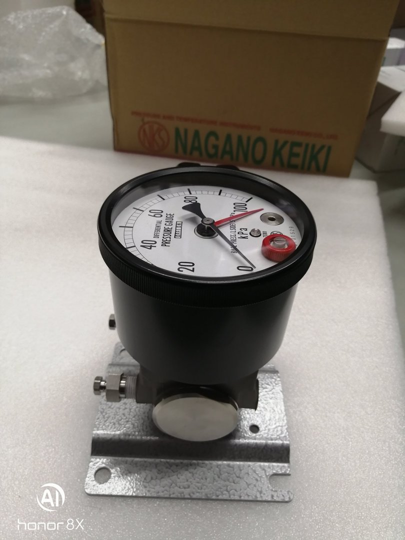 NKS长野计器NAGANOKEIKI日本长野电接点差压计DG97-273-2A0K00XXXXX1(0~100KPA)    带厂家检测报告 (4)