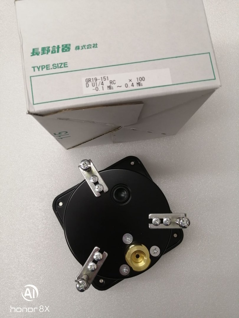 NKS长野船舶用接收器压力表GR19-151-100000XXXXX0(-0.1~0.4MPA   20-100KPA) (2)