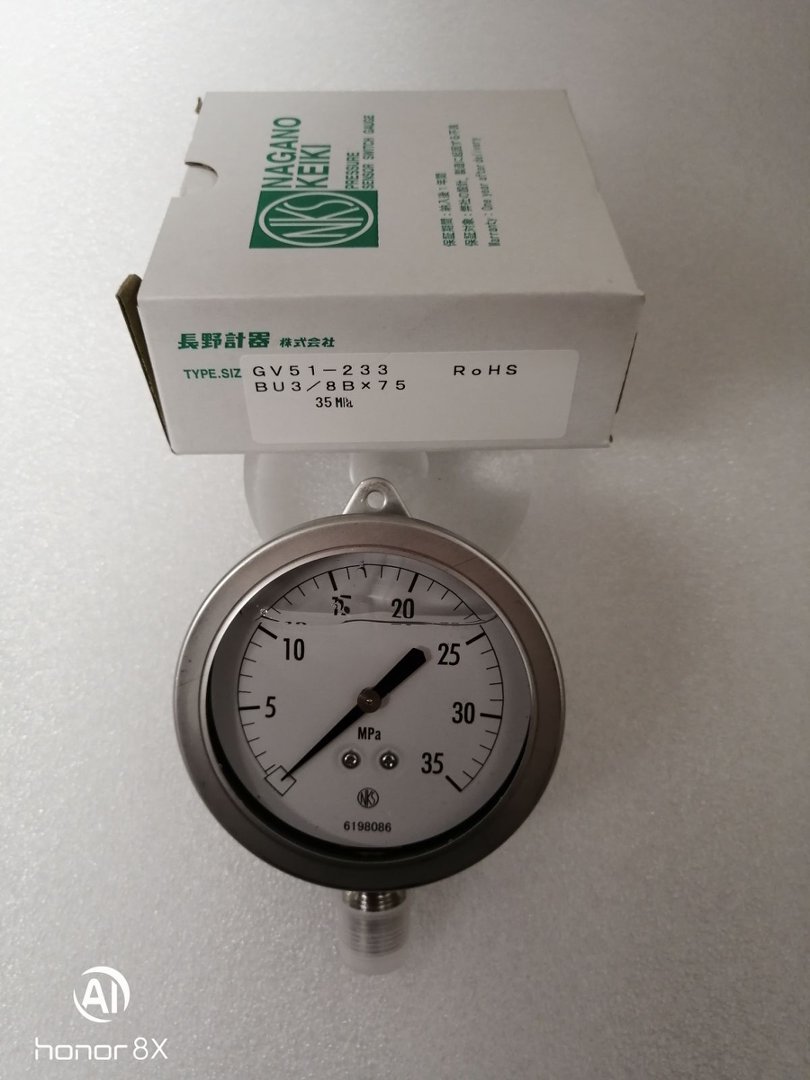 NKS长野计器全钢耐震压力表GV51-133压力表GV51-233- 0-35MPa