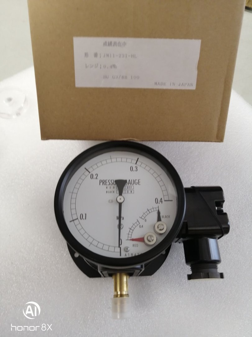 NAGANO长野计器NKS电接点压力表JM11-231电接点压力表JM11-231-3C07000XXXX1(0-0.4Mpa) 带厂家检测报告