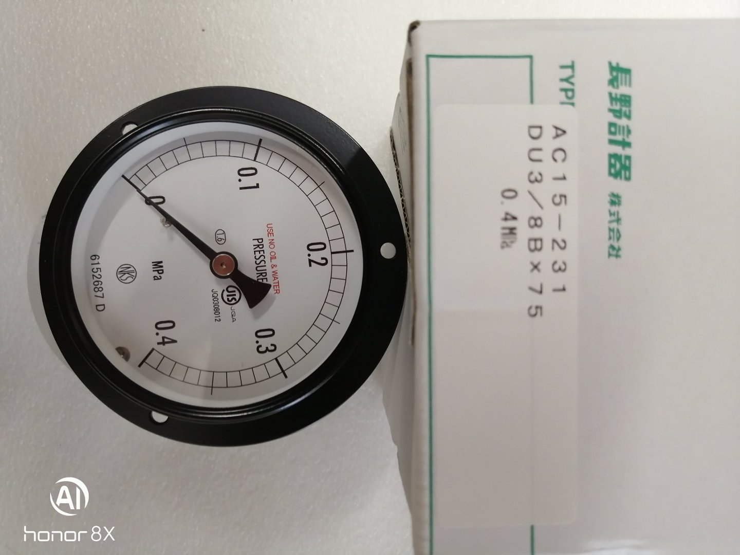 NAGANO长野计器NKS压力表AC15-231-3A00100XXXJ0 (0~0.4MPA)