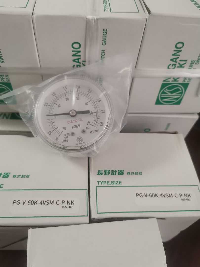 NKS长野特气压力表PG-V-60K-4VSM-C-P-NK   -30inhg-60psi  压力表PG-V-3000K-4VSM-C-P-NK 半导体VCR (4)