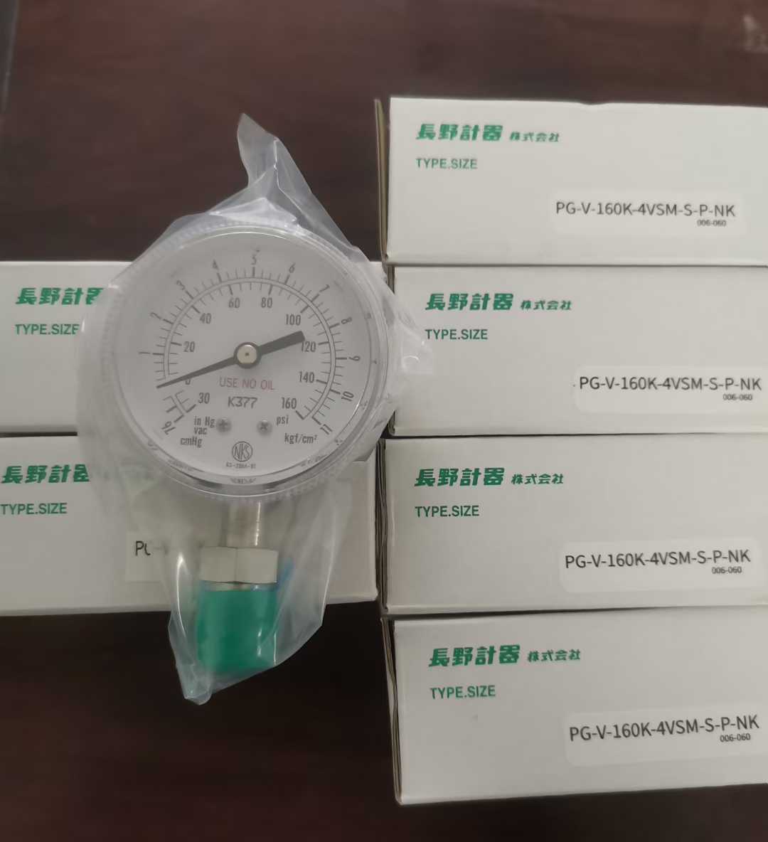 长野NKS特气压力表PG-V-160K-4VSM-S-P-NK  半导体行业专用