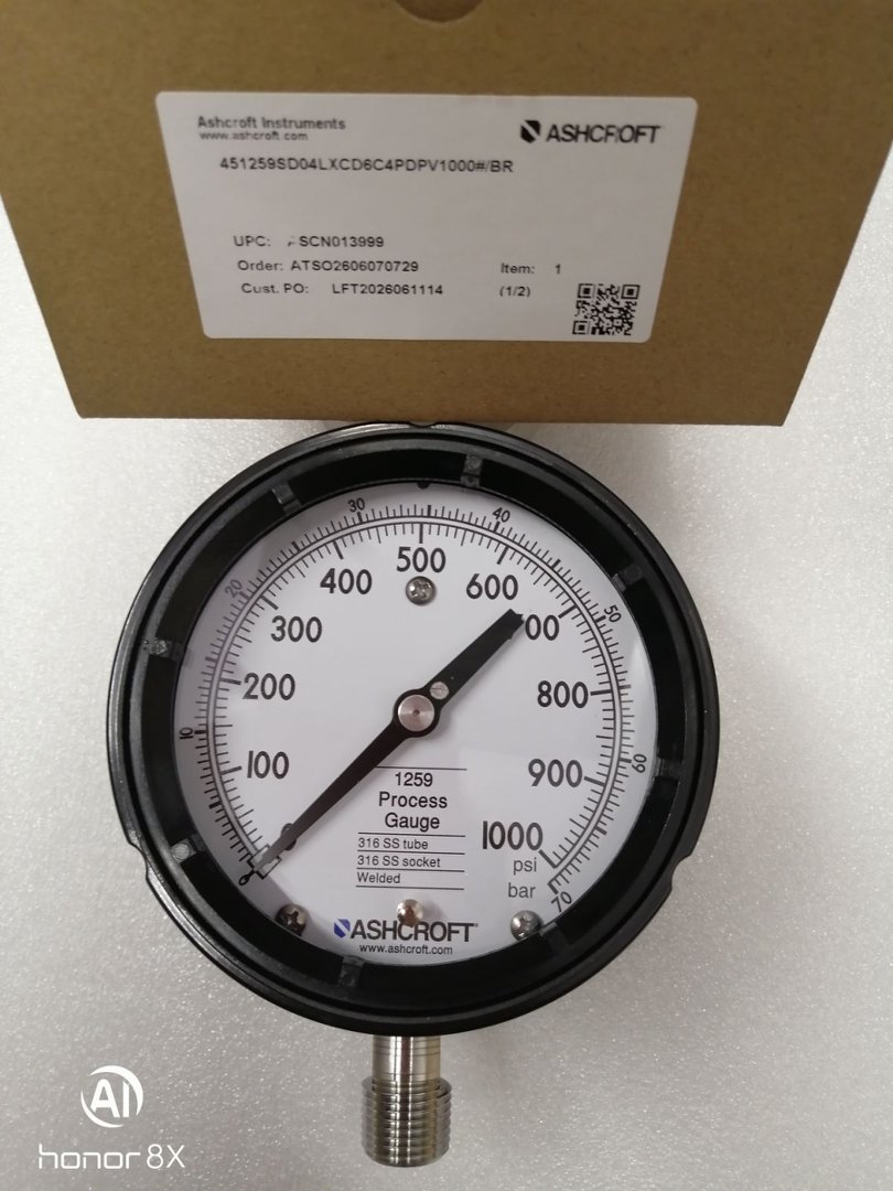 Ashcroft雅斯科 45-1259SL-04L-200PSI雅斯科451259SD 04L XCD6C4PDPV 1000 #BR