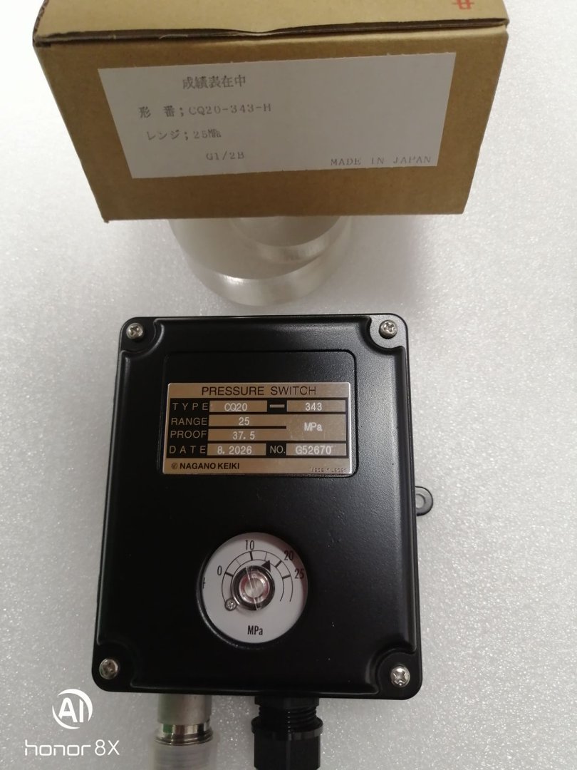 長野計器 CQ20‑343‑H PRESSURE SWITCH 25MPa G12B 耐压 37.5MPa MADE IN JAPAN